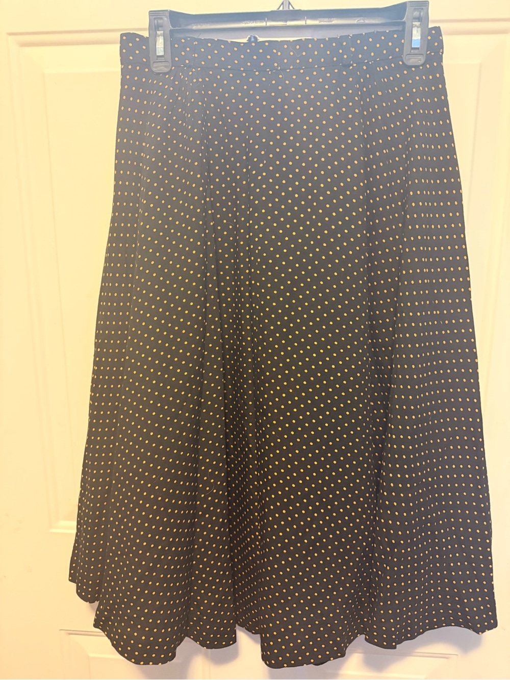 Black Polka Dot A-Line Skirt
